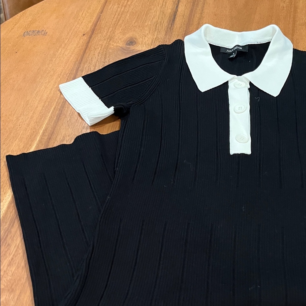 julia jordan dress Black Knit Dress with White Collar nwt - Picture 4 of 7